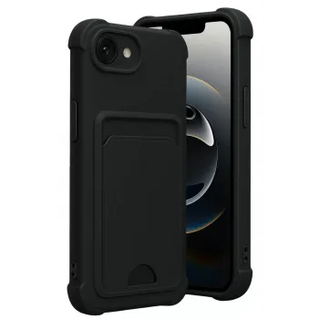 Newface Apple iPhone 16E Kelvin Kartvizitli Silikon - Siyah
