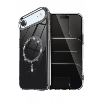 Newface Apple iPhone 17 Air Live Diamond Magsafe Kapak - Siyah