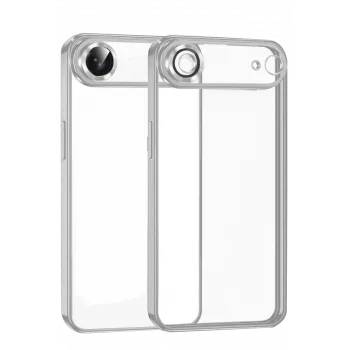 Newface Apple iPhone 17 Air Razer Lensli Silikon - Gümüş