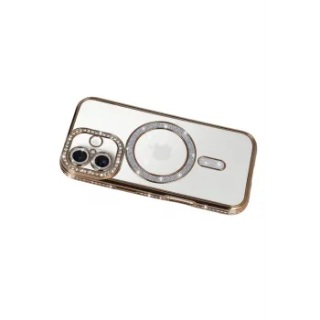Newface Apple iPhone 17 Joke Simli Magneticsafe Kılıf - Gold