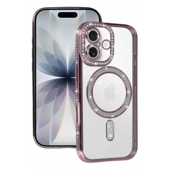 Newface Apple iPhone 17 Joke Simli Magneticsafe Kılıf - Pembe