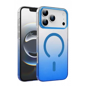 Newface Apple iPhone 17 Pro Glossy Magsafe Kapak - Mavi