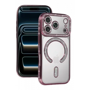 Newface Apple iPhone 17 Pro Joke Simli Magneticsafe Kılıf - Pembe