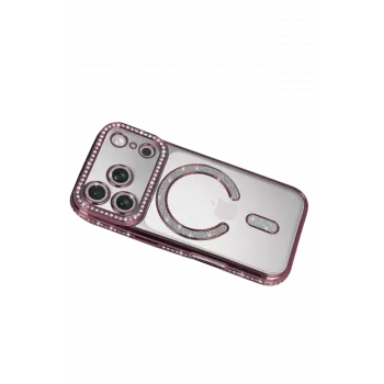 Newface Apple iPhone 17 Pro Joke Simli Magneticsafe Kılıf - Pembe