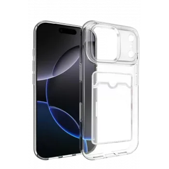 Newface Apple iPhone 17 Pro Kart Şeffaf Silikon - Şeffaf