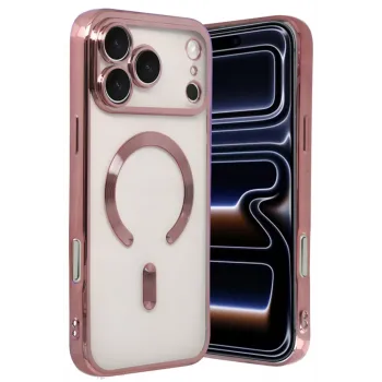 Newface Apple iPhone 17 Pro Kross Magneticsafe Kapak - Rose