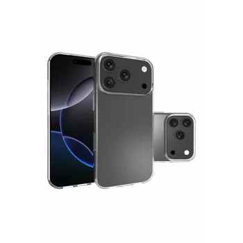 Newface Apple iPhone 17 Pro Lüx Şeffaf Silikon - Şeffaf