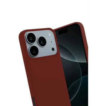 Newface Apple iPhone 17 Pro Max First Silikon - Bordo