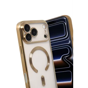 Newface Apple iPhone 17 Pro Max Kross Magneticsafe Kapak - Gold