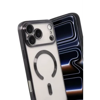 Newface Apple iPhone 17 Pro Max Kross Magneticsafe Kapak - Siyah