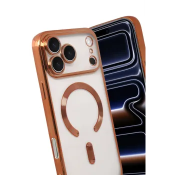 Newface Apple iPhone 17 Pro Max Kross Magneticsafe Kapak - Turuncu