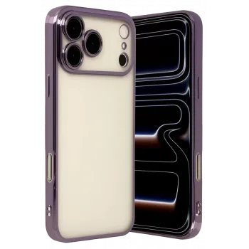 Newface Apple iPhone 17 Pro Max Razer Lensli Silikon - Mor