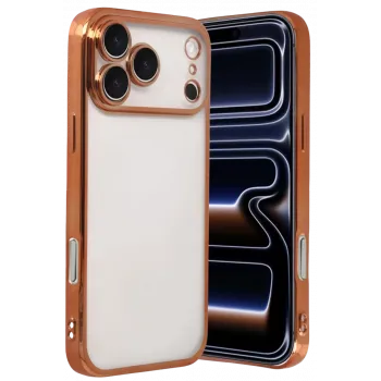 Newface Apple iPhone 17 Pro Max Razer Lensli Silikon - Turuncu