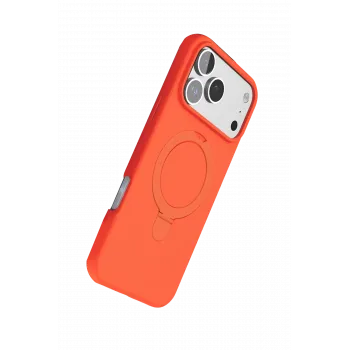 Newface Apple iPhone 17 Pro Max Regal Magsafe Standlı Kapak - Turuncu