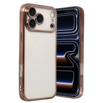 Newface Apple iPhone 17 Pro Razer Lensli Silikon - Çöl Titanyum