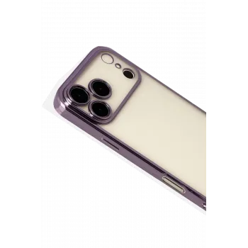 Newface Apple iPhone 17 Pro Razer Lensli Silikon - Mor