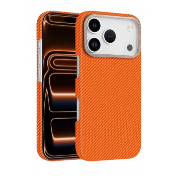 Newface Apple iPhone 17 Pro Vega Magsafe Kapak - Turuncu