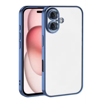 Newface Apple iPhone 17 Razer Lensli Silikon - Açık Mavi