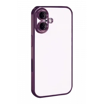 Newface Apple iPhone 17 Razer Lensli Silikon - Açık Mor