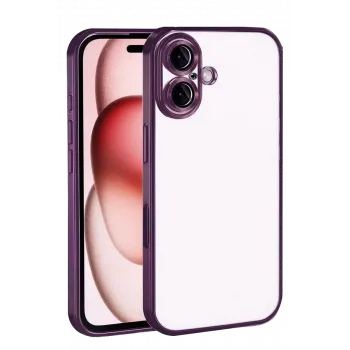 Newface Apple iPhone 17 Razer Lensli Silikon - Açık Mor