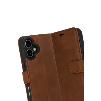 Newface Apple iPhone 17 Trend S Plus Kapaklı Kılıf - Taba