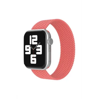 Newface Apple Watch 42mm Ayarlı Solo Silikon Kordon - Pembe