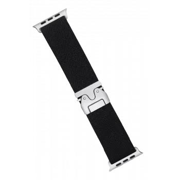 Newface Apple Watch 42mm Forest Kumaş Kordon - Siyah