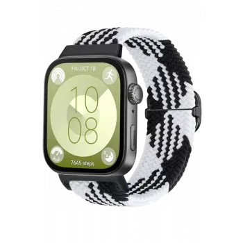 Newface Huawei Fit 4 Star Kordon - Siyah-Beyaz