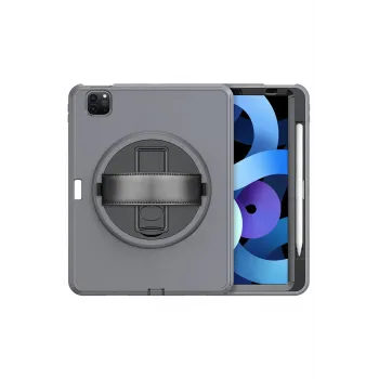 Newface iPad Pro 11 (2018) Kılıf Hand Strap Tablet Kılıfı - Gri