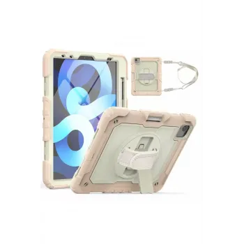 Newface iPad Pro 11 (2020) Kılıf Strap New Tablet Kapak - Pembe