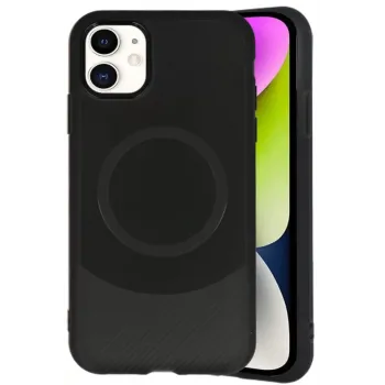 Newface iPhone 11 Kılıf Maya Karbon Kapak - Siyah