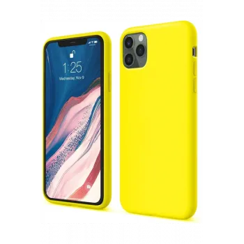 Newface iPhone 11 Pro Kılıf First Silikon - Sarı