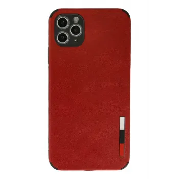 Newface iPhone 11 Pro Kılıf Loop Deri Silikon - Kırmızı