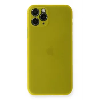 Newface iPhone 11 Pro Kılıf PP Ultra İnce Kapak - Sarı