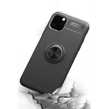Newface iPhone 11 Pro Kılıf Range Yüzüklü Silikon - Kırmızı