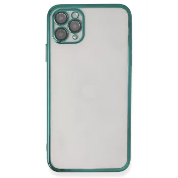Newface iPhone 11 Pro Kılıf Razer Lensli Silikon - Yeşil