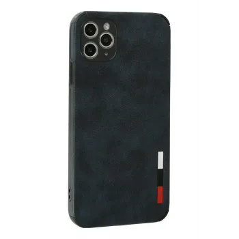 Newface iPhone 11 Pro Max Kılıf Loop Deri Silikon - Lacivert