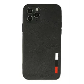 Newface iPhone 11 Pro Max Kılıf Loop Deri Silikon - Siyah