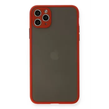 Newface iPhone 11 Pro Max Kılıf Montreal Silikon Kapak - Kırmızı