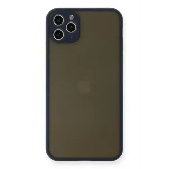 Newface iPhone 11 Pro Max Kılıf Montreal Silikon Kapak - Lacivert