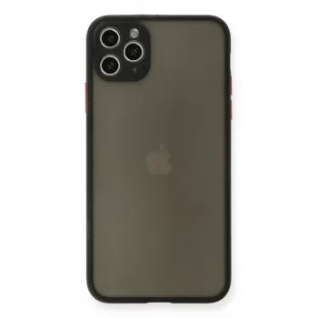 Newface iPhone 11 Pro Max Kılıf Montreal Silikon Kapak - Siyah