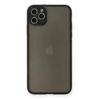 Newface iPhone 11 Pro Max Kılıf Montreal Silikon Kapak - Siyah