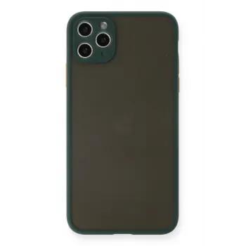 Newface iPhone 11 Pro Max Kılıf Montreal Silikon Kapak - Yeşil