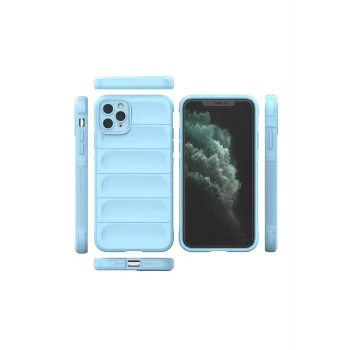 Newface iPhone 11 Pro Max Kılıf Optimum Silikon - Sky Blue