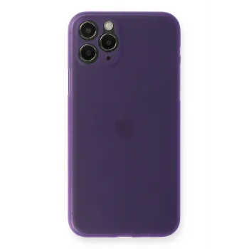 Newface iPhone 11 Pro Max Kılıf PP Ultra İnce Kapak - Mor