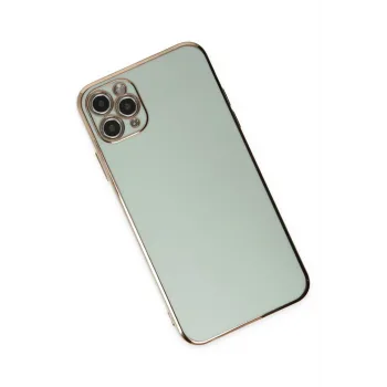 Newface iPhone 11 Pro Max Kılıf Volet Silikon - Açık Yeşil