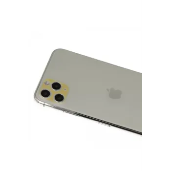 Newface iPhone 11 Pro Max Rainbow Kamera Lens Koruma Cam - Gold