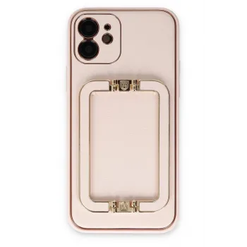 Newface iPhone 12 Kılıf Coco Elit Kapak - Pudra