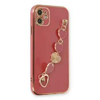 Newface iPhone 12 Kılıf Esila Silikon - Kırmızı