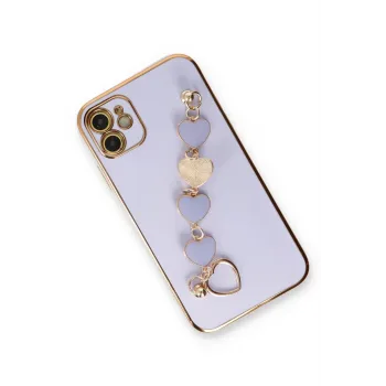 Newface iPhone 12 Kılıf Esila Silikon - Lila